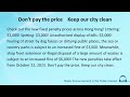 don t pay the price keep our city clean