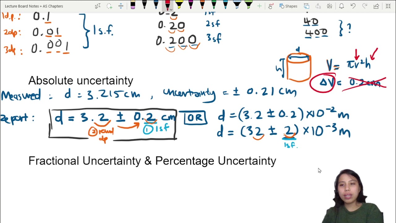 1.2e Uncertainty Identities | AS Physical Quantities | Cambridge A ...