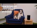 How to turn off voice control on Sonos
