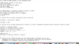 How to write BNF and EBNF grammar