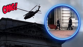 King Charles Arrives To Buckingham Palace In His Private Helicopter To Meet Guests!
