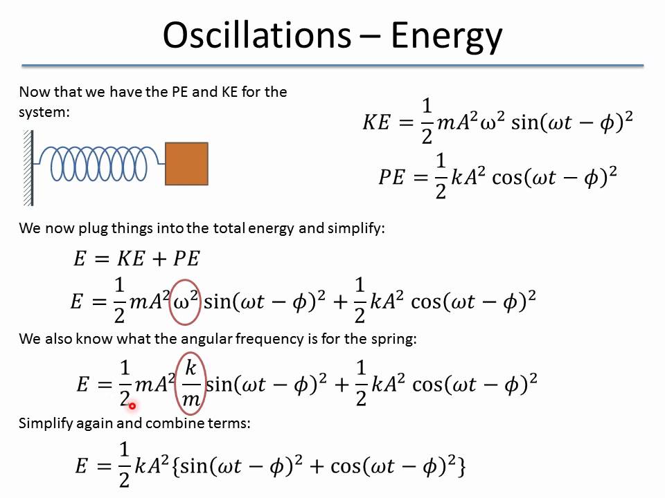 10. Oscillations - Energy And The Spring-Mass System - YouTube