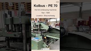 Used Press Machine for SALE | Kolbus - PE 70 @Machinedalal