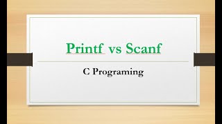 printf vs scanf. C programming #scanf #printf #printf_vs_scanf