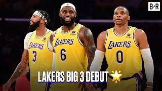 Anthony Davis, LeBron James and Russell Westbrook Make Their Big 3 Debut vs. Warriors