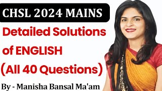 CHSL 2024 MAINS - ENGLISH Complete Solution by @NeonClasses #thepundits