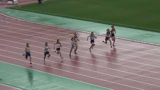 2019.04.29 福岡県選手権 中学選抜女子100ｍ予選1組