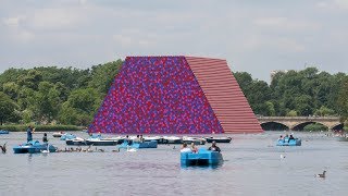 Christo unveils floating Serpentine sculpture made from 7,506 barrels