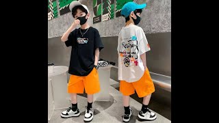 【2022 Summer SALE】【110‐170】プリント おしゃれ 韓国系 キッズ 子供服 男の子 半袖 セットアップ