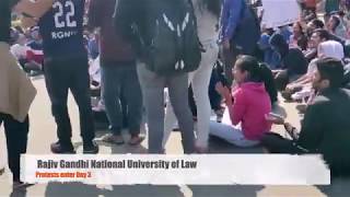 Rajiv Gandhi National University of Law (RGNUL) Protest enters Day 3: Azadi