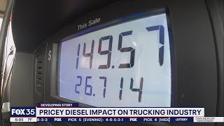 Soaring diesel prices impacting the trucking industry