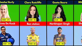 Cricketer's And Their Beautiful Wife's Age Comparison | @list_data