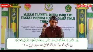 Qori Terbaik 2 STQ XXVI 2021 NTT|| Ust. Khaidir Jahilape