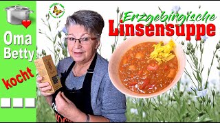 Erzgebirgische Linsensuppe mit Linsen aus der Region der Schwäbischen Alb/ auch Vegan