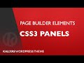 CSS3 Panels (Page Builder Element in Kallyas WordPress theme v4.0 )