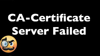GitHub | CA-Certificate Server Certificate Verification Failed - FIX