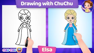 How to Draw Elsa - Drawing with ChuChu – ChuChu TV Drawing for Kids Step by Step