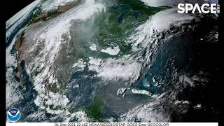 Watch Ida move over Northeast US from space in time-lapse