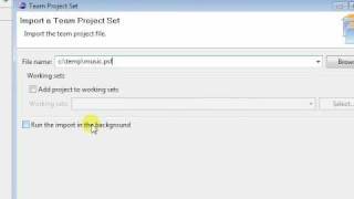 Import a Team Project Set into Eclipse