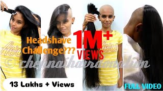 Indian Girl Long Hair Headshave Latest • Mottai • Trimmer & Razor • @chennaihairdonation