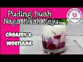 RESEP MEMBUAT PUDING BUAH NAGA KUAH KEJU - DRAGON FRUIT PUDING MILK CHEESE #resepudingbuahnaga