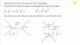 How to Graph A Hyperbola Example 1