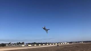F-16 Viper Demo Team takeoff from the infield. 2019 Central Coast AirFest