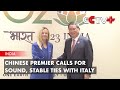 Chinese Premier Calls for Sound, Stable Ties with Italy