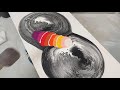 abstract hot rainbow swipe technique straight pour acrylic pouring 92