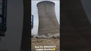 FREE FIRE BIMASAKTI STRIP TOWER DESTROYED IN REAL LIFE #shorts#ytshorts||BIMASAKTI tower climb