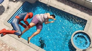 GTA 5 Water Ragdolls | SPIDERMAN Jumps/Fails Ep.27 (Euphoria physics | Funny Moments)