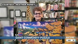 Piecing together community fun through a giant puzzle in Oakes