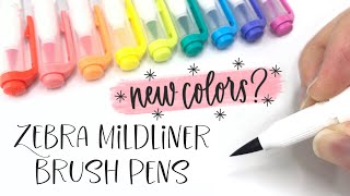 *New colors!* Zebra Mildliner Brush Pens for calligraphy and hand lettering beginners