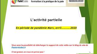 Comment calculer un salaire en cas d'activité partielle