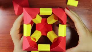 Origami Octahedron / Octaedro De Origami ¡TUTORIAL!