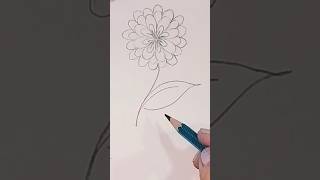 How to draw something interesting #flower drawing #shorts #trending#viral