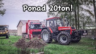 Wyciąganie naczepy Ursusem 1634 || Engine sound