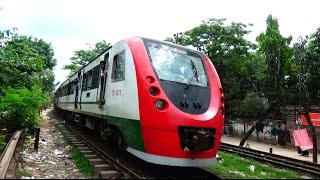 Comilla Commuter Train Running in Crowd area