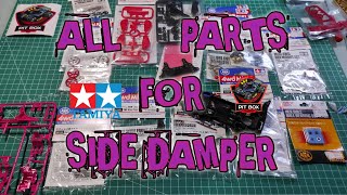 SEMUA PARTS TAMIYA YG DIGUNAKAN UNTUK BUAT SUPER 2 SIDE DAMPER 【ミニ四駆】