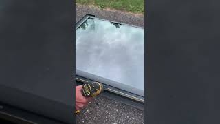 How to replace a broken glass from old skylight without replace the skylight on roofing !!