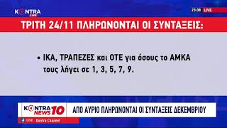 Συντάξεις Δεκεμβρίου 2020: Αυτές είναι οι ημερομηνίες πληρωμής ανά Ταμείο