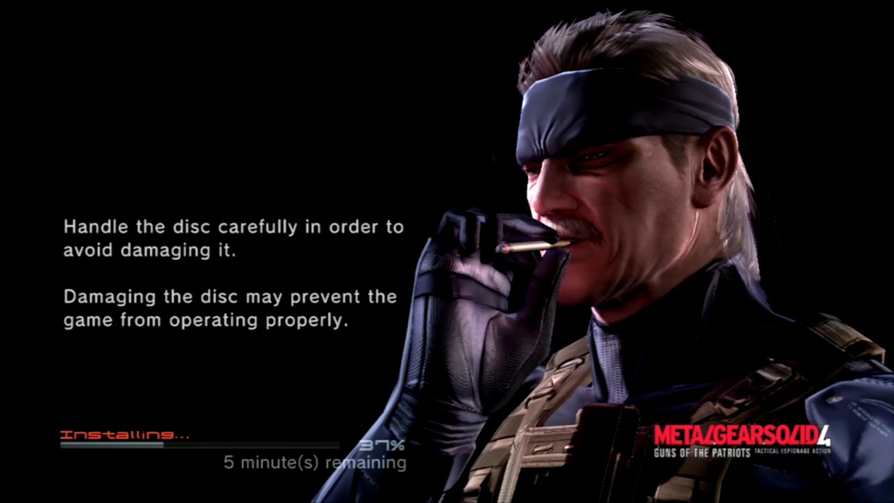 Metal Gear Solid 4 The Full Install Experience Youtube