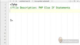 Tutorial 13 - else if statement in php