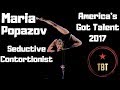 Maria Popazov Seductive Contortionist Balances On Her Teeth   America's Got Talent 2017