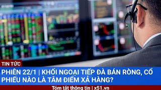 Phiên 22/1 |  Khối ngoại tiếp đà bán ròng, cổ phiếu nào là tâm điểm xả hàng?