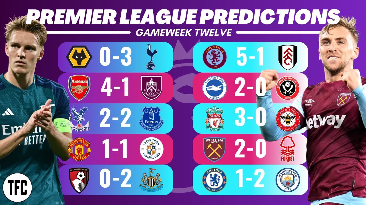 Premier League Predictions Gameweek 12 Youtube
