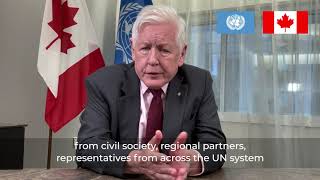 On PBF: Ambassador Bob Rae,  Permanent Representative, Permanent Mission of Canada to the UN