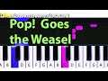 How to play Pop Goes The Weasel - Kids Song Tutorial with Music Notes