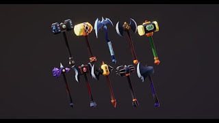 www.Meshtint.com | Axes and Hammers Pack Cute Series | Animations