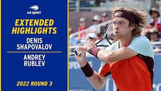 Denis Shapovalov vs. Andrey Rublev Extended Highlights | 2022 US Open Round 3